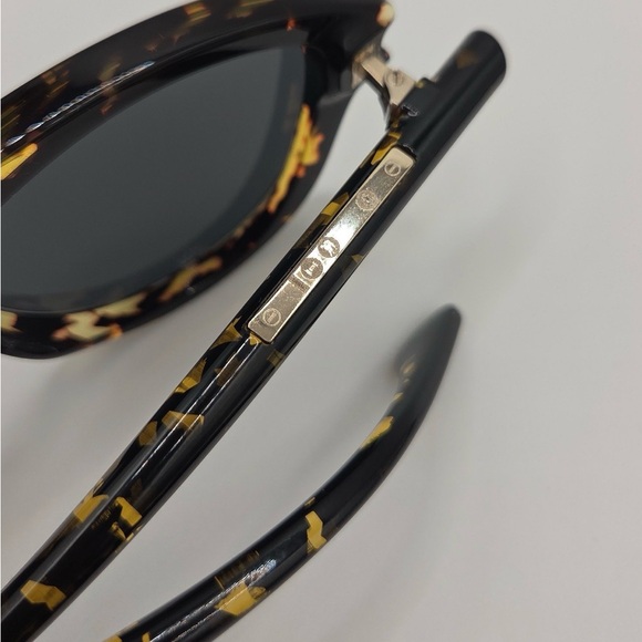Burberry Tortoiseshell Sunglasses with Gold Accents